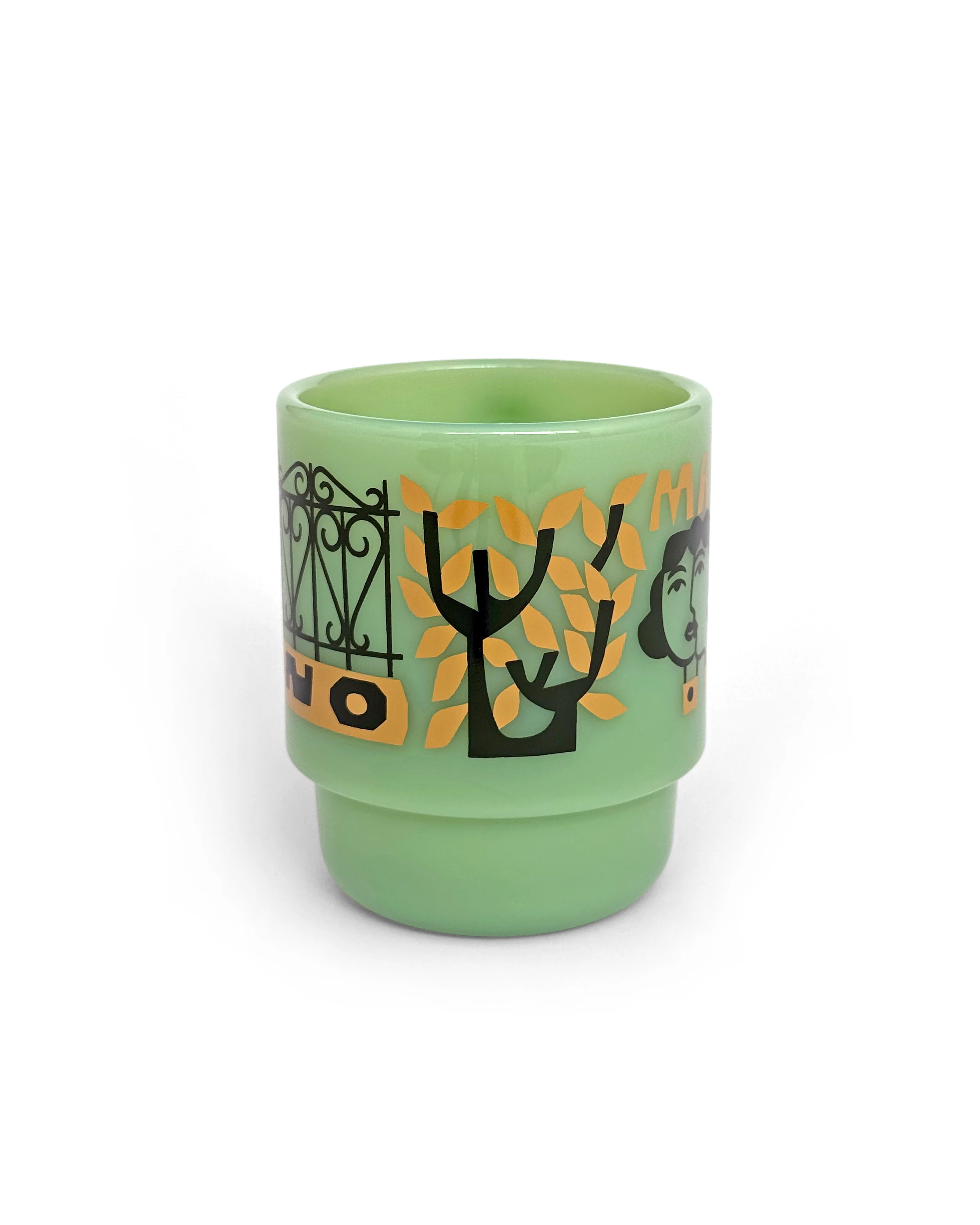 Bill Rebholz - Yes No Maybe So Milk Glass Mug - Image 3