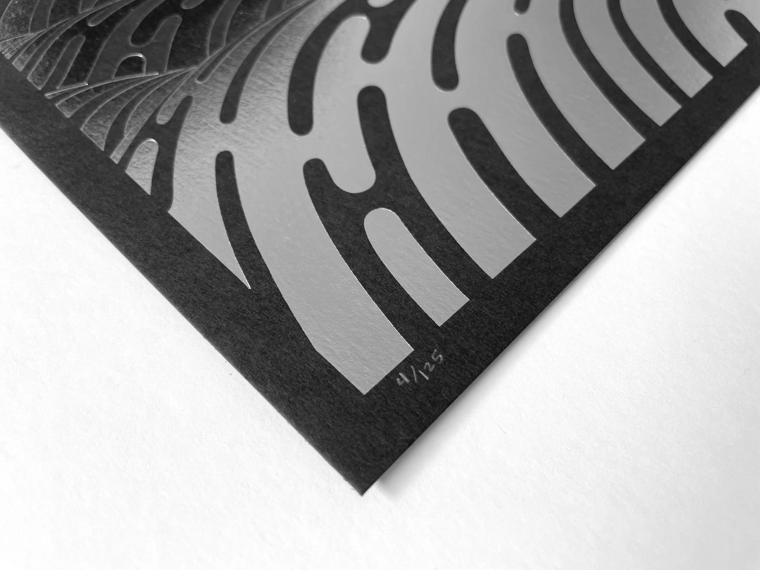 Brendan Monroe - Waves Metallic Foil Letterpress Print - Image 3