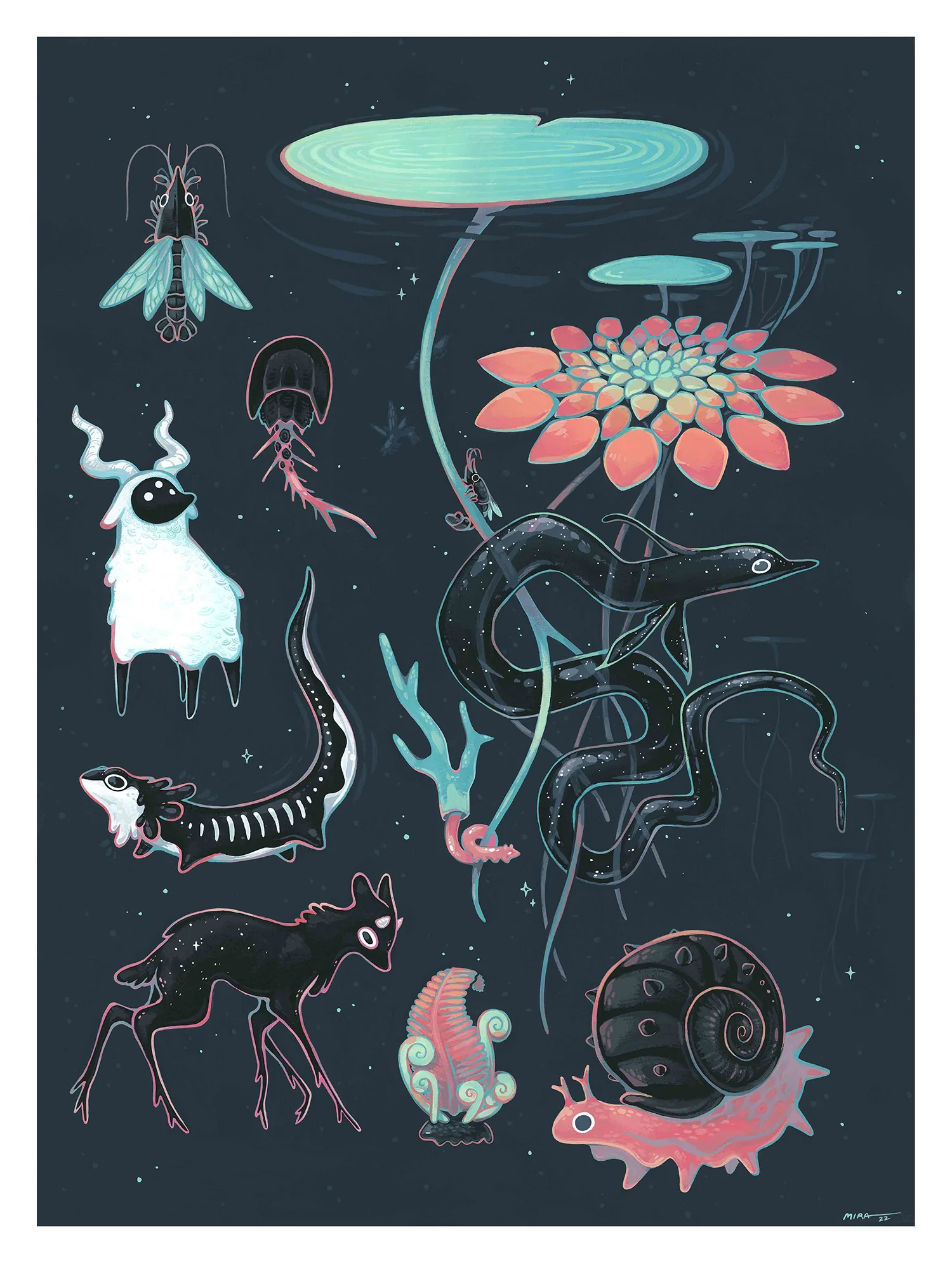 Faunwood - Flora and Fauna Print