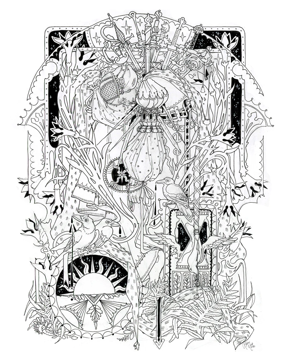 Helen Mask - 10 of Swords