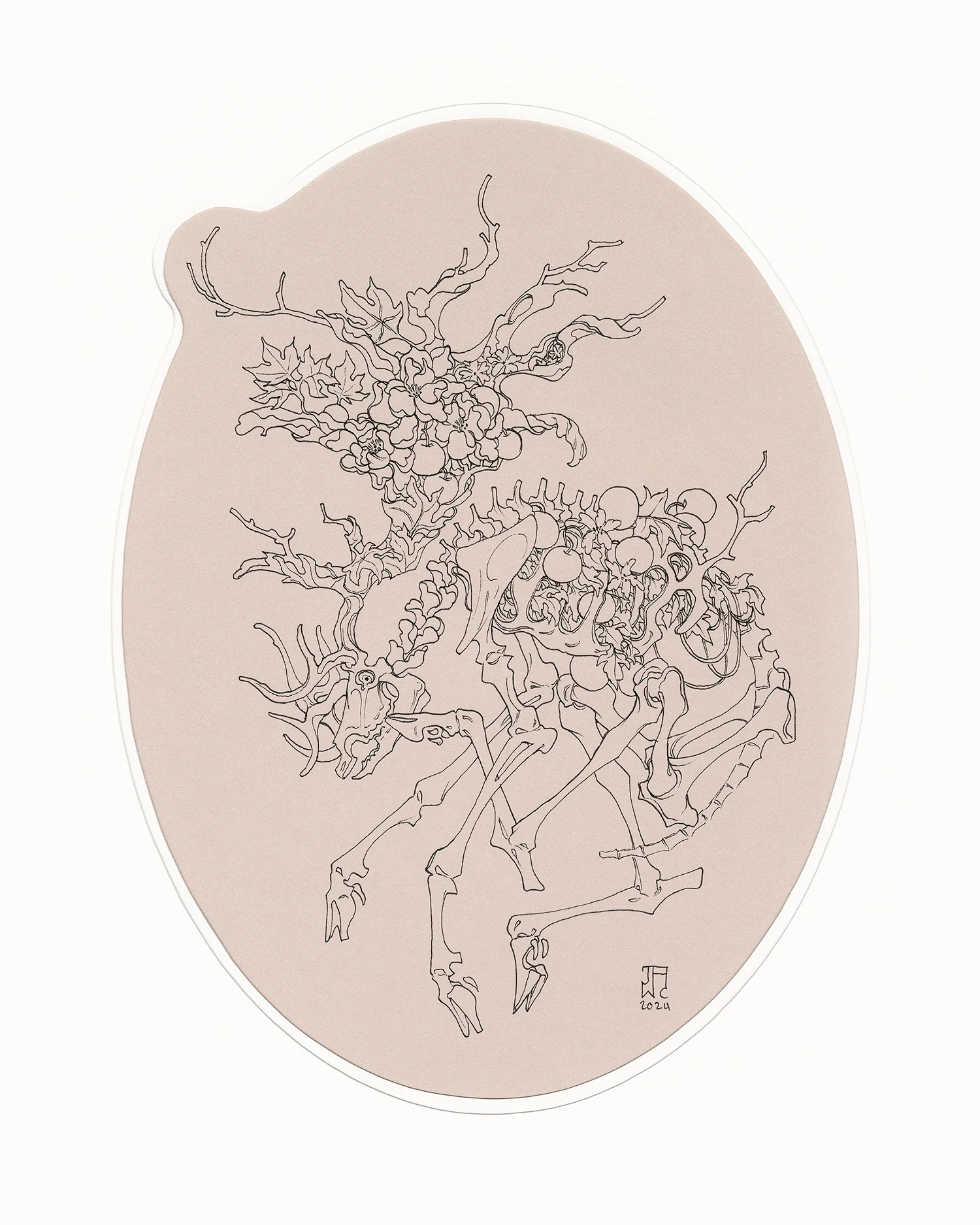 J.A.W. Cooper - Ashes To Ashes Drawing - Image 3