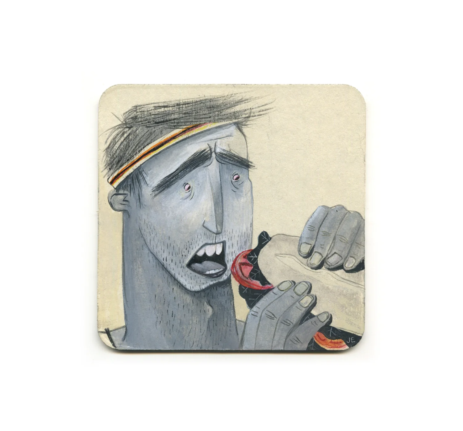 S2 Jenn Ely - Scarfing A Sandwich Coaster