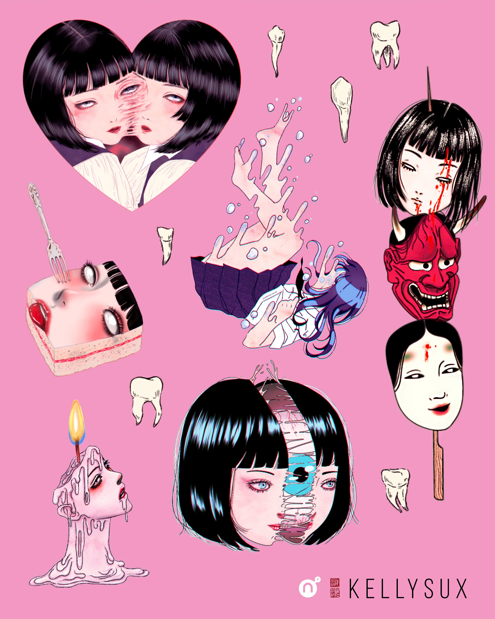 Kelly Sux - Sticker Sheet