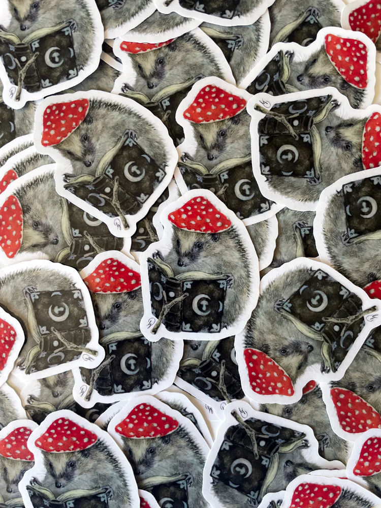 Lily Seika Jones - Mushroom Hedgehog Sticker - Image 3