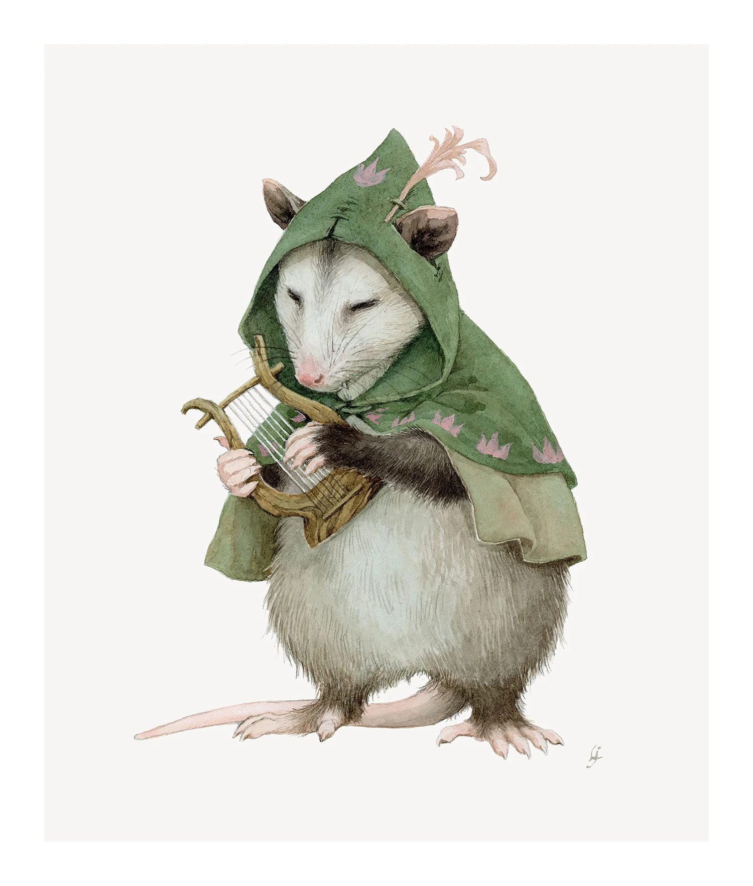 Lily Seika Jones - Possum Bard Print