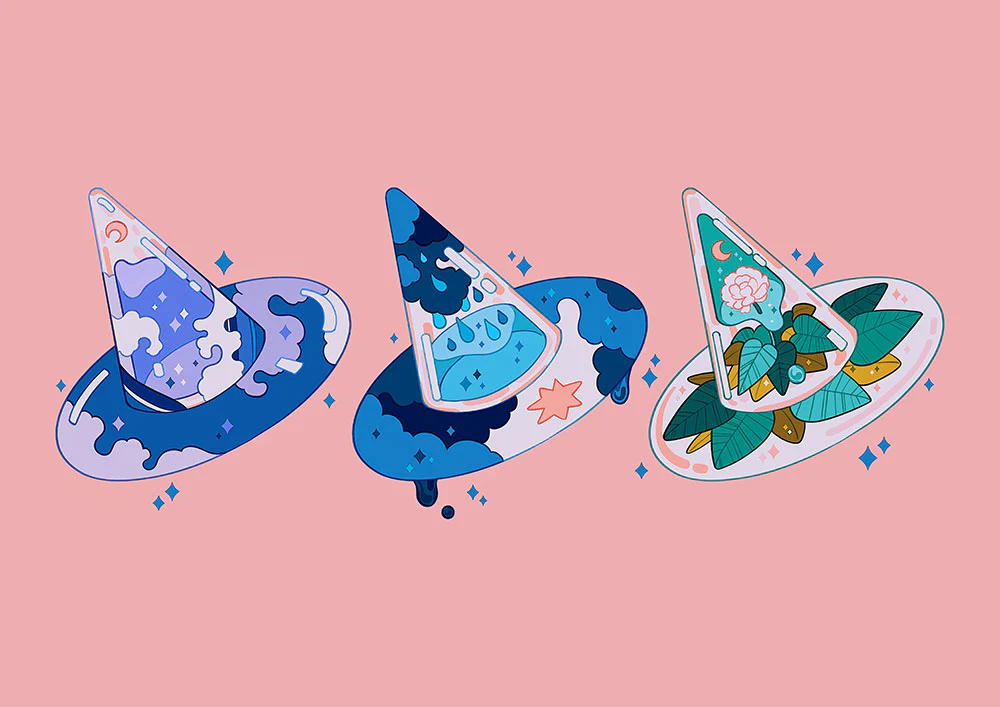 Meyoco - Witch Hat Print