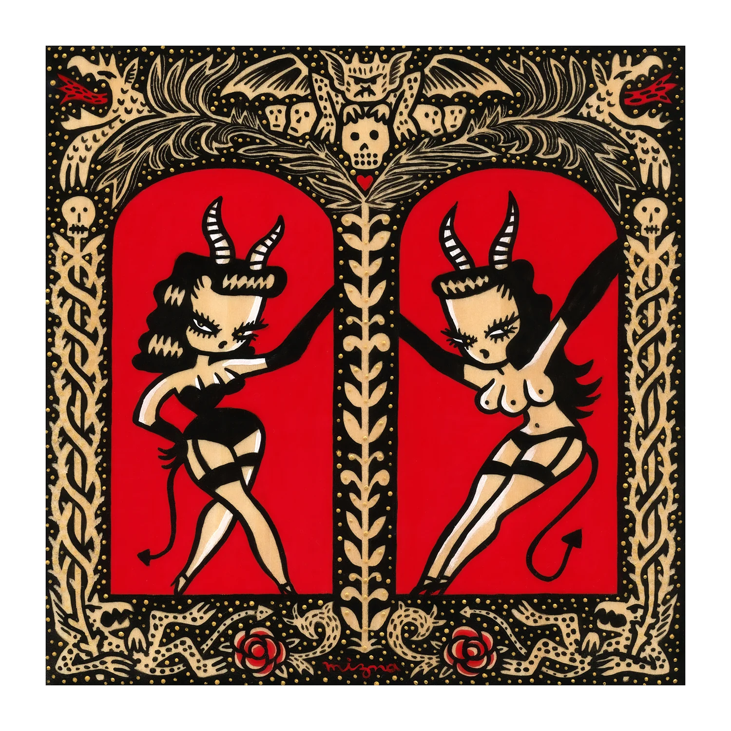 Mizna Wada - Red Light Oddity Girls Print