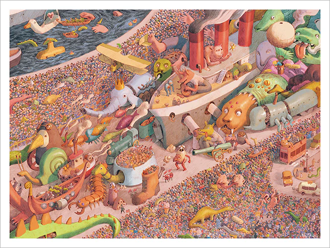 Nik Henderson - Parade of Ridiculous Machines Print - Image 2