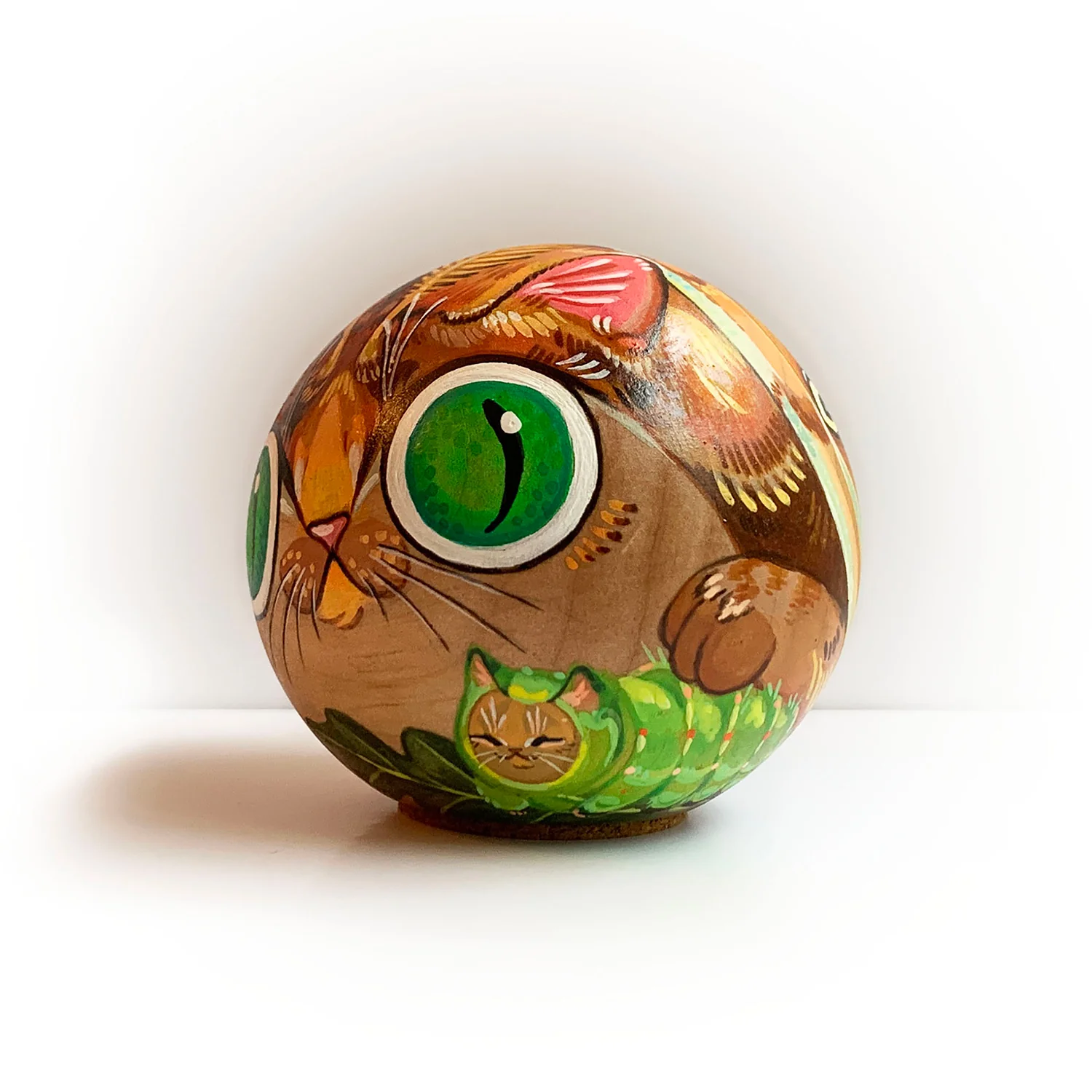 Paper Puffin - Curio Cat (Polyphemus Moth and Caterpillar) - Image 3