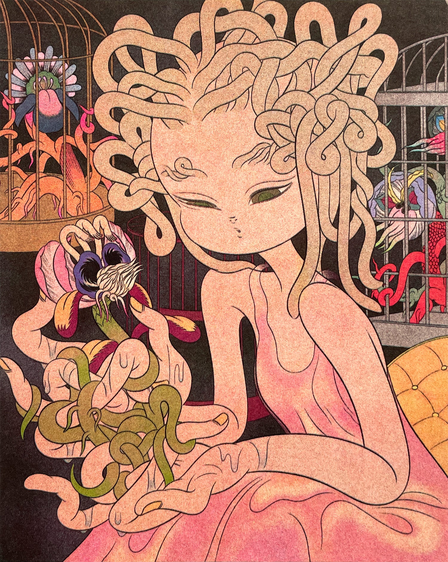 Sasaku Kusuriyubi - Flowers Risograph