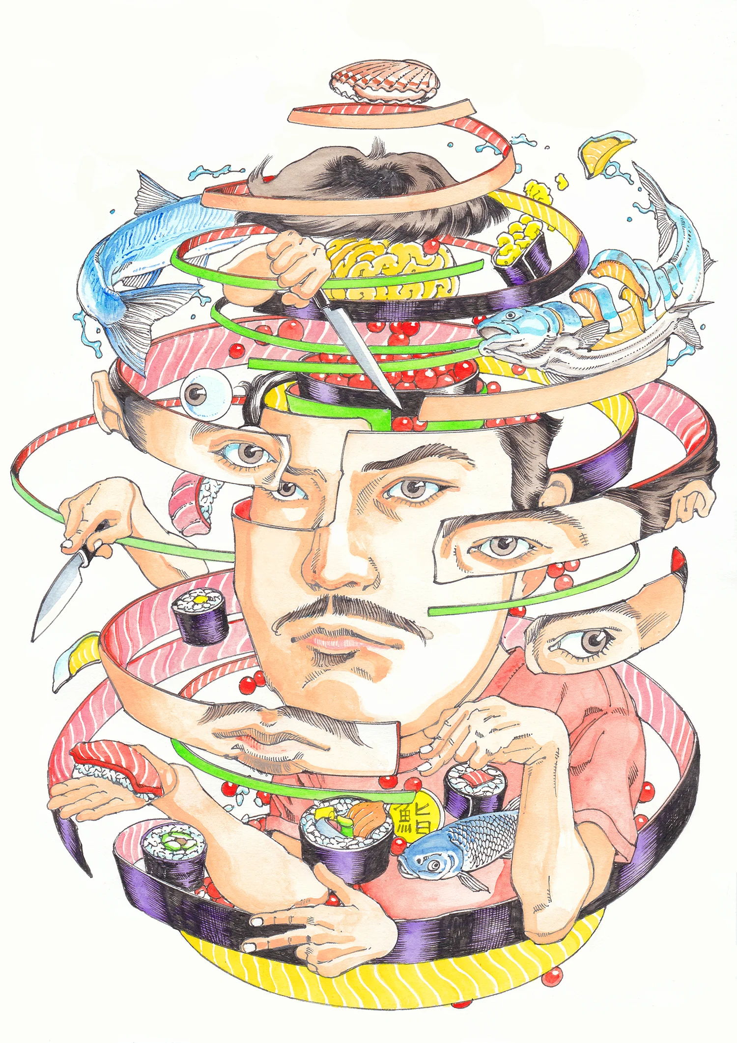 Shintaro Kago - Sushi Shop - Image 2