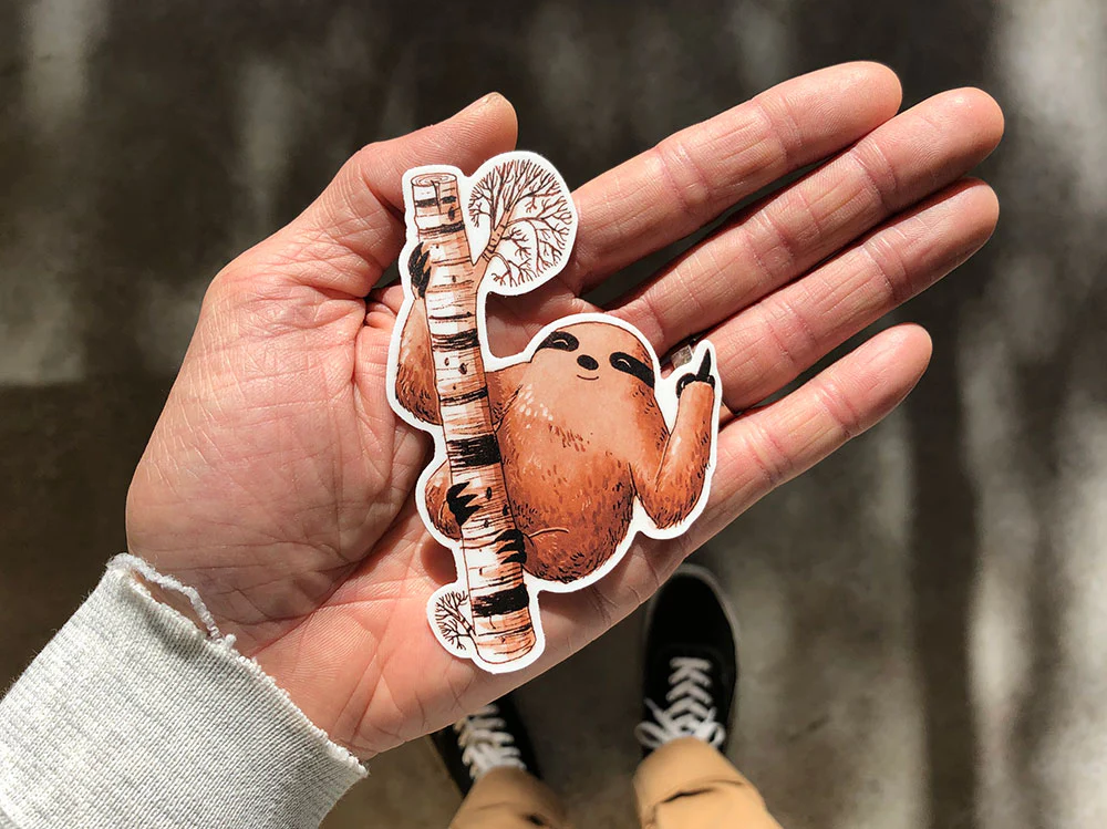 Sloth 4" Sticker - Image 3